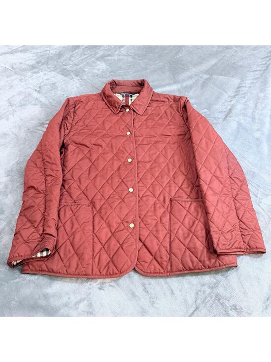 Burberry Jackets & Blazers - Burberry London quilted jacket diamond Nova check crimson made in England wmns M